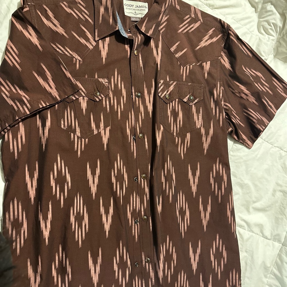 Men's Brown Patterned Shirt